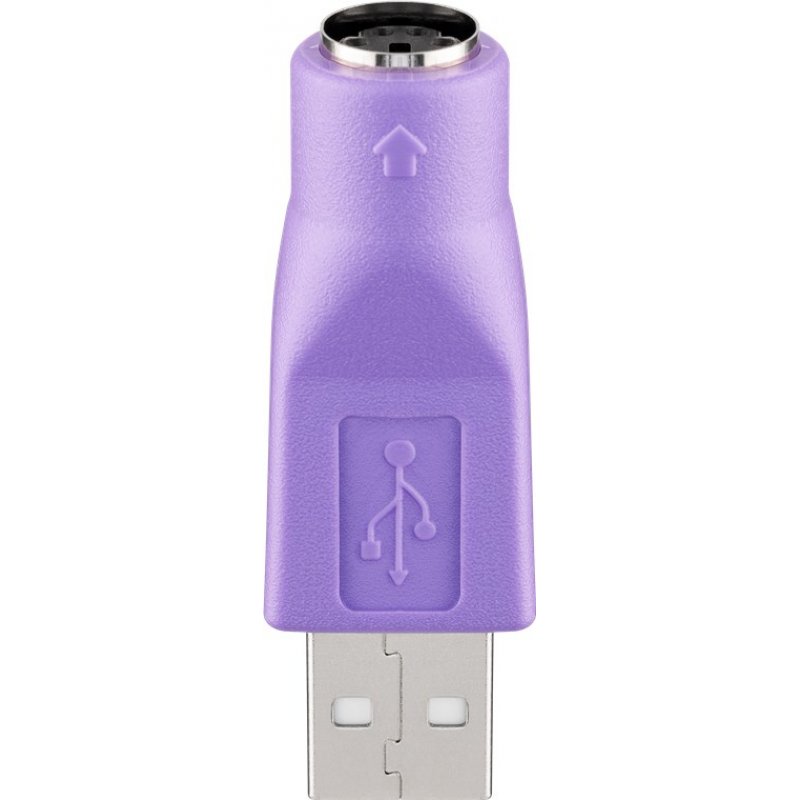 Goobay 68918 changeur de genre de câble USB Type-A PS/2 Violet