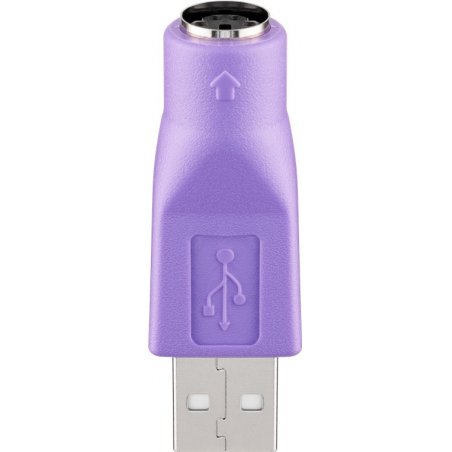 Goobay 68918 changeur de genre de câble USB Type-A PS/2 Violet