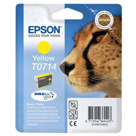 Cartouche d'encre Epson compatible Guepard T0714 (Jaune)