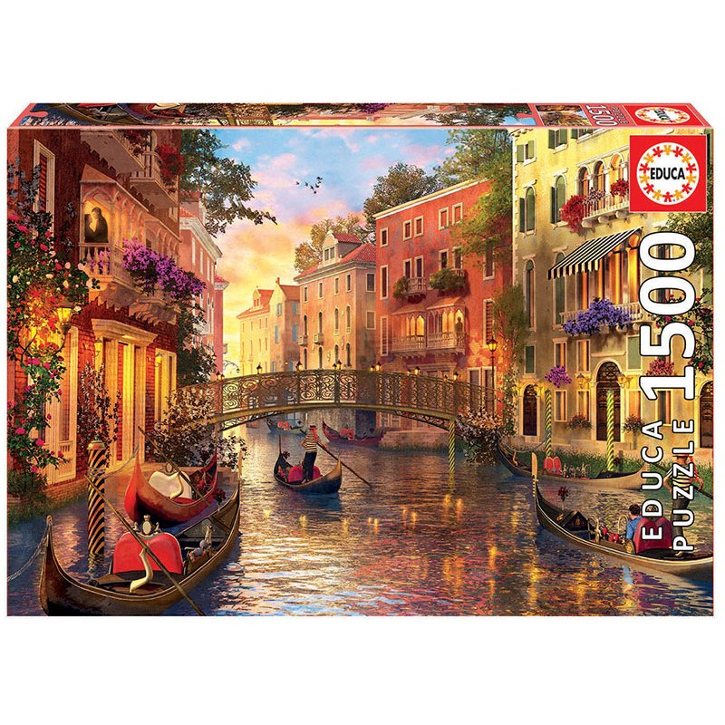 Educa Sunset in Venice Jigsaw puzzle 1500 pc(s) Landscape
