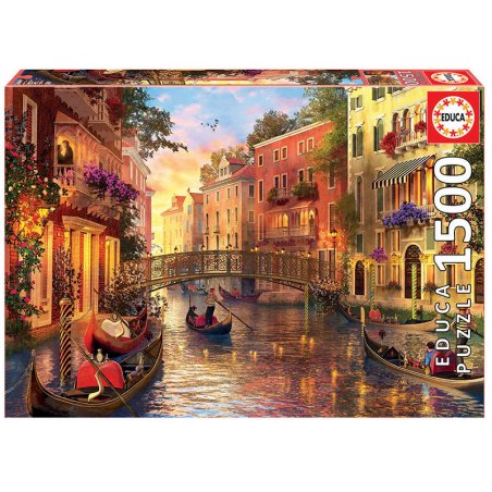 Puzzle Educa compatible - Coucher de Soleil A Venise (1500 pièces)