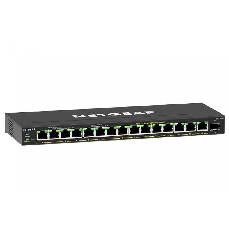 NETGEAR 16PT GE Plus Switch W/ POE+
