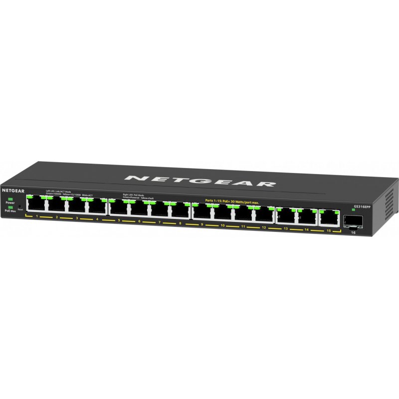 NETGEAR 16PT GE Plus Switch W/ HI-PWR