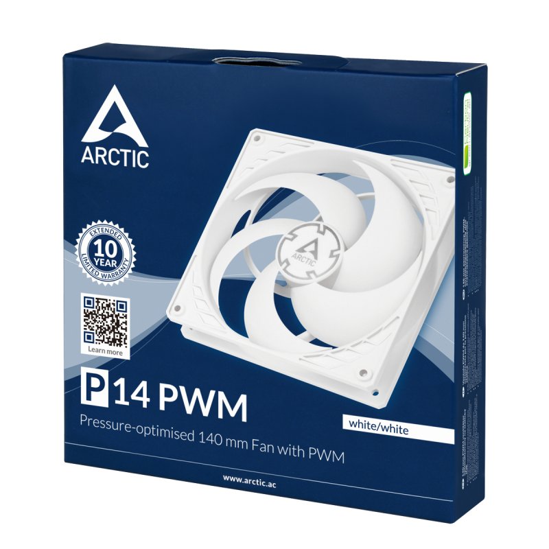 ARCTIC P14 PWM Boitier PC Ventilateur 14 cm Blanc 1 pièce(s)