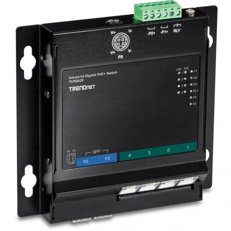 6-PORT INDUSTRIAL GIGABIT POE+ WALL-MOUNTED FAS