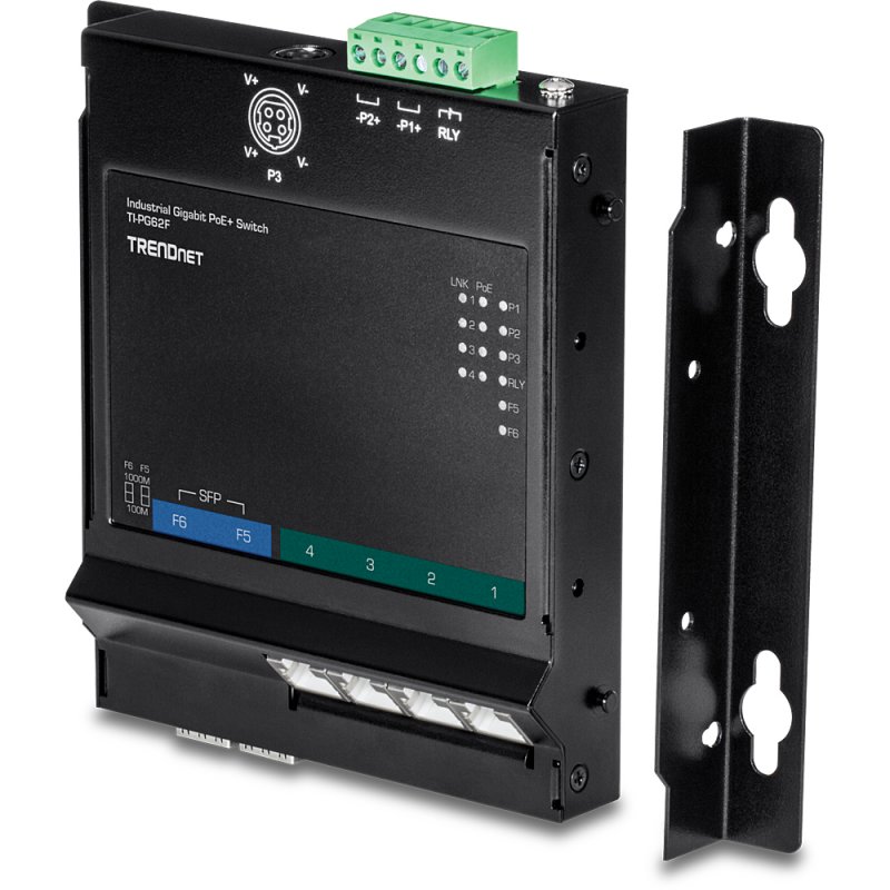 6-PORT INDUSTRIAL GIGABIT POE+ WALL-MOUNTED FAS
