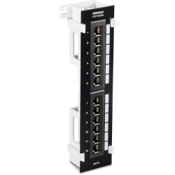 12-PORT CAT6 UNSHIELDED WALL M PATCH PANEL+INCLUDED 89D BRACKET