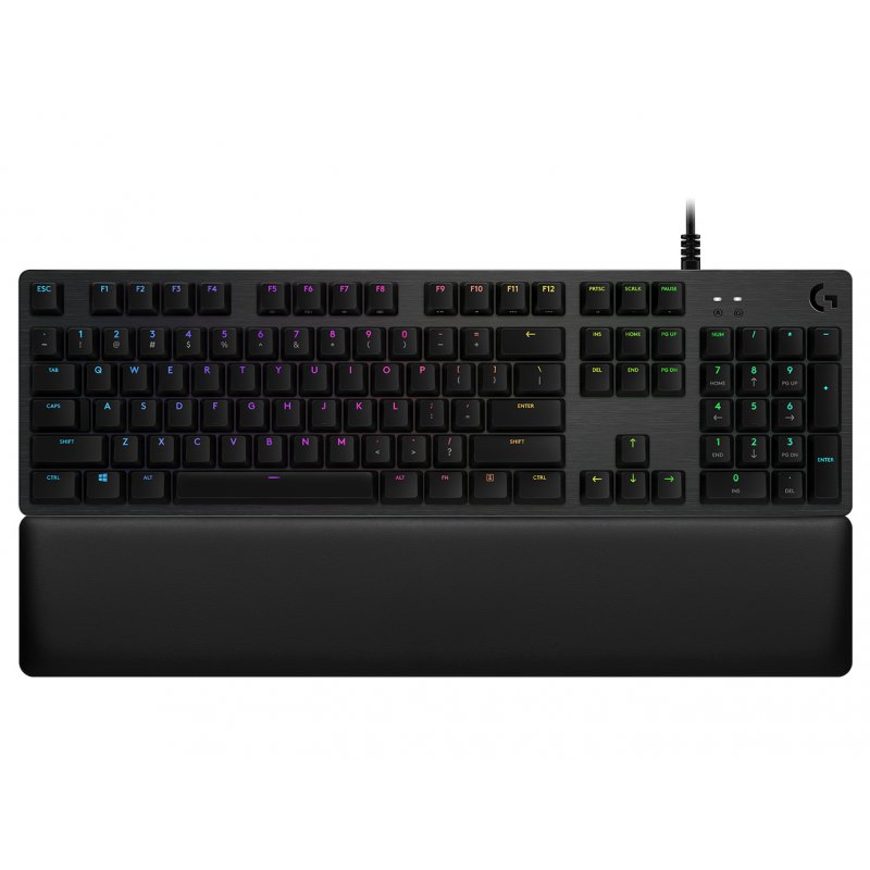 Logitech G G513 CARBON LIGHTSYNC RGB Mechanical Gaming Keyboard, GX Brown clavier USB QWERTY Anglais Charbon