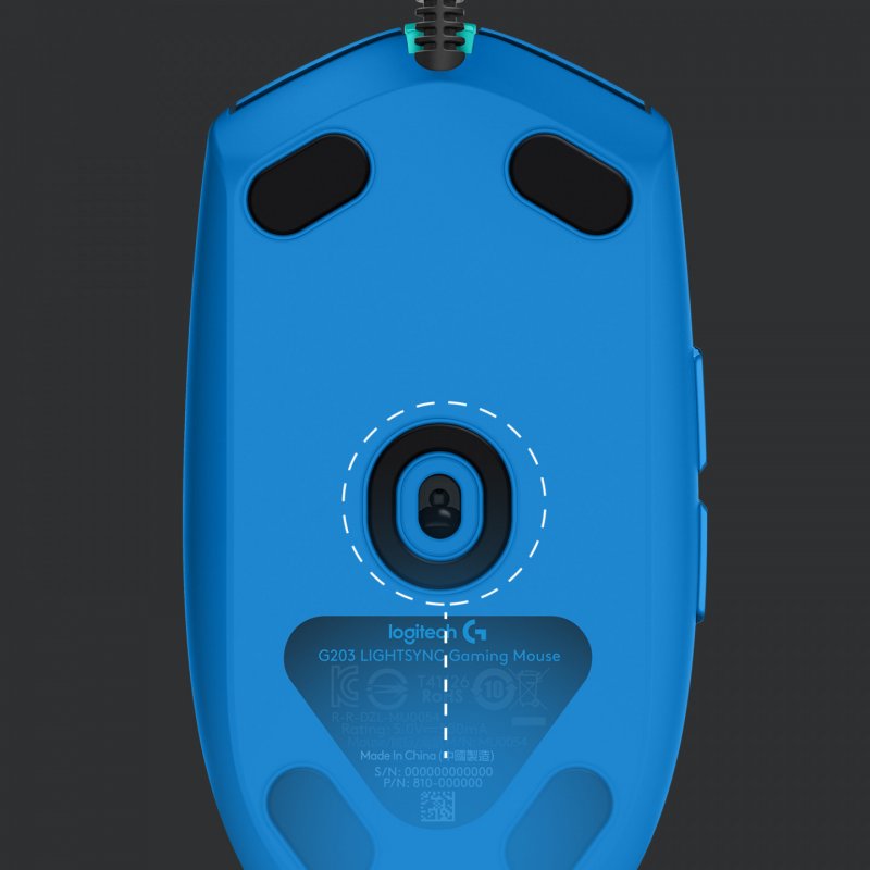 Logitech G203 LightSync Bleu
