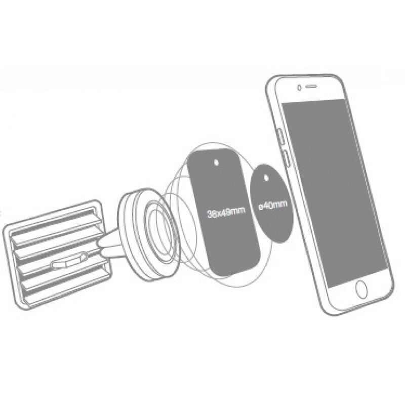 DCU Advance Tecnologic 36100420 support Support actif téléphone Noir