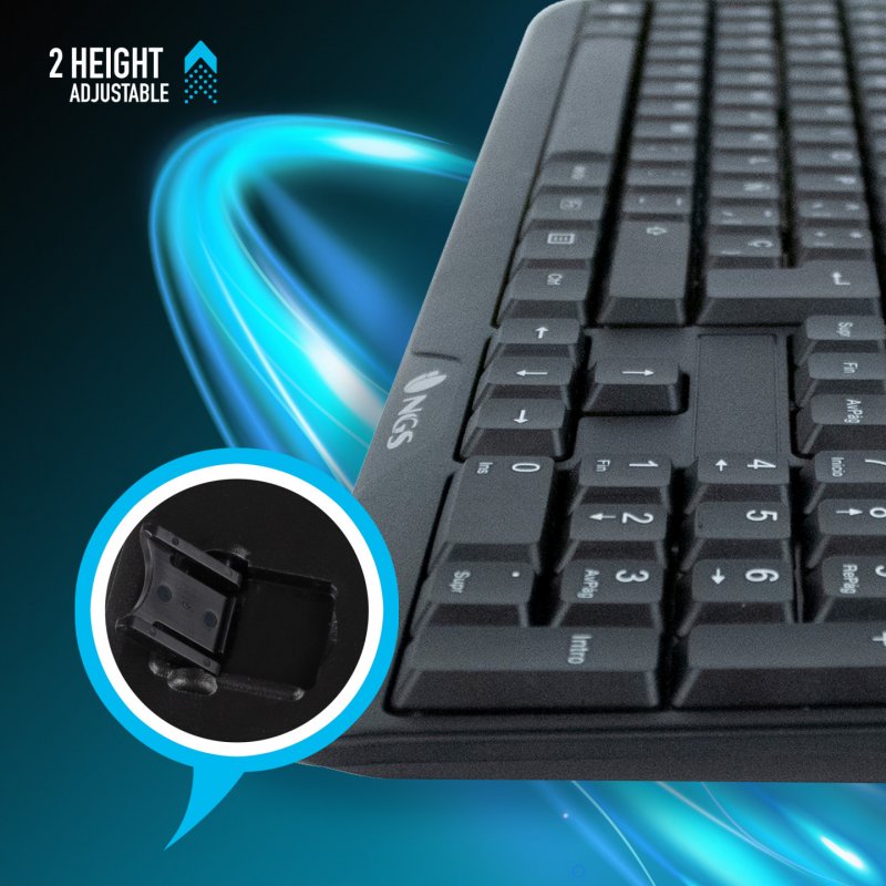 Clavier filaire NGS compatible Funky V3 (Noir)