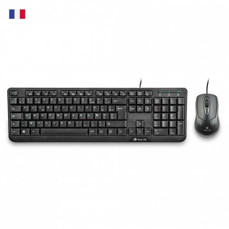 NGS Cocoa Kit, AZERTY, FR keyboard Mouse included USB French Black
