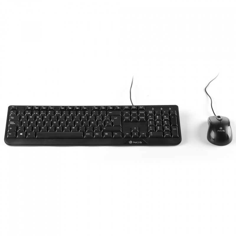 NGS Cocoa Kit, AZERTY, FR keyboard Mouse included USB French Black