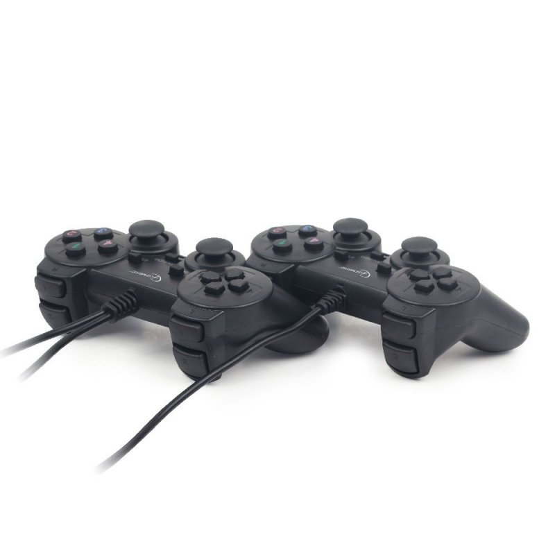 Manette de jeu Gembird compatible pour PC (Noir) - Pack de 2
