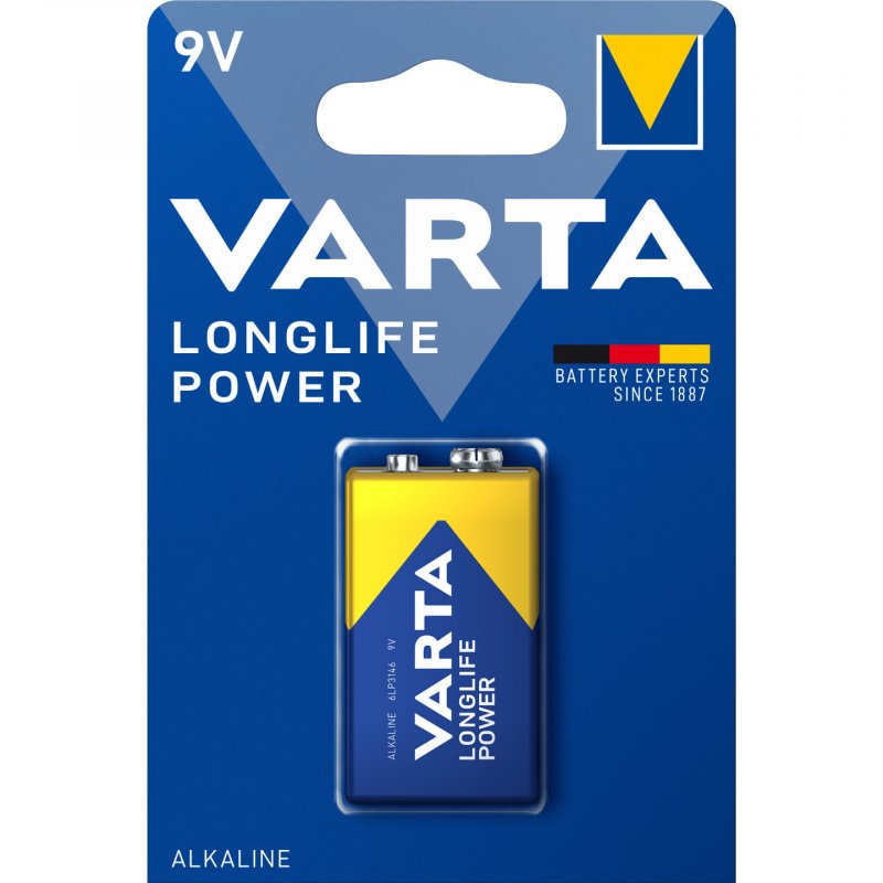 VARTA Pile alcaline "LONGLIFE Power", 9V