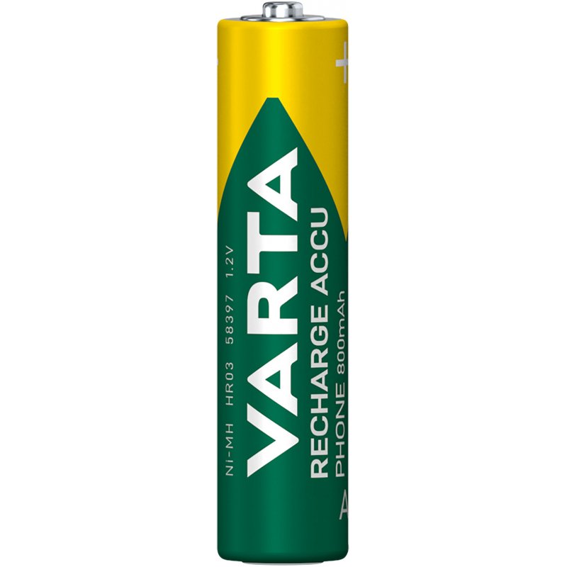 VARTA Pile pour téléphones "RECHARGE ACCU PHONE", Micro AAA