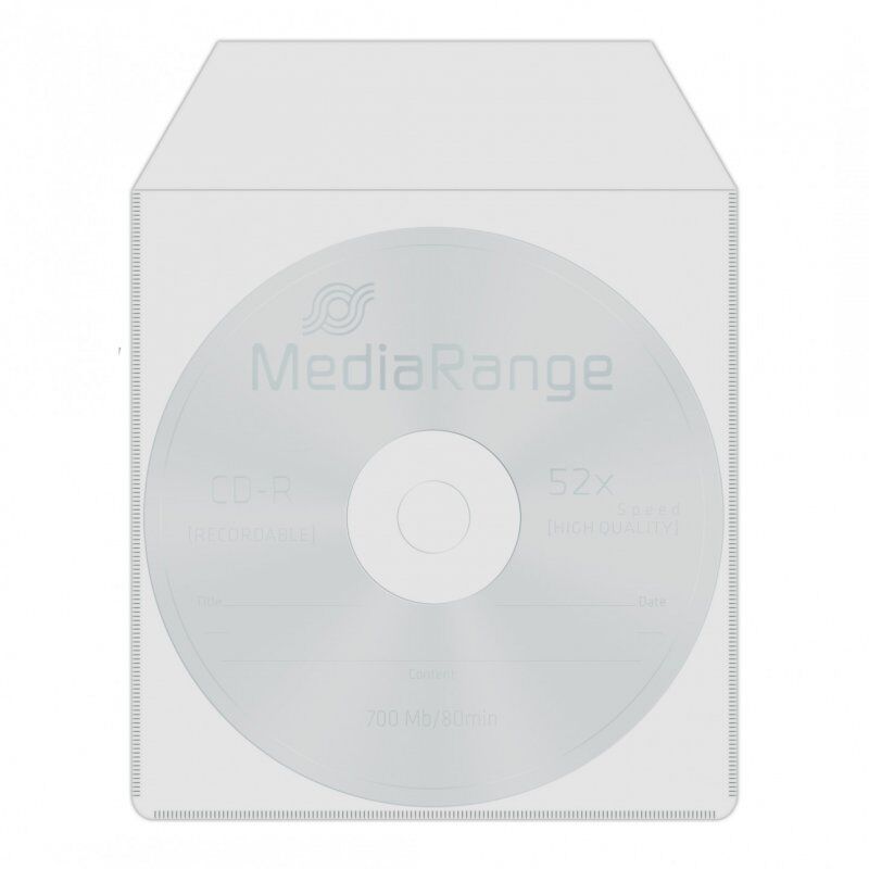 MediaRange BOX64 optical disc case Sleeve case 1 discs Grey