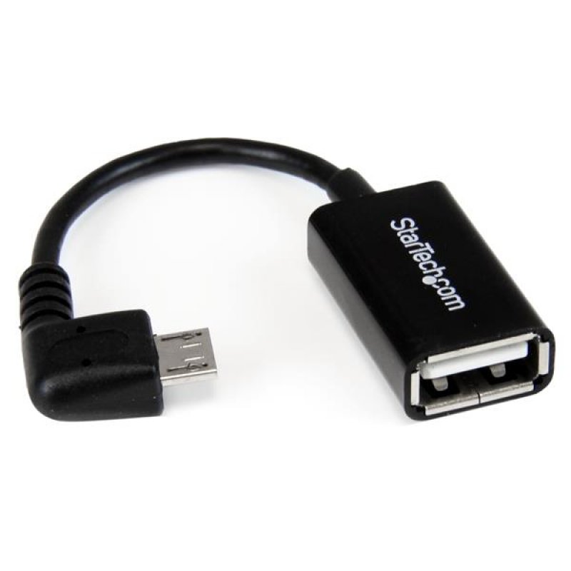 Cable Startech micro USB coudé vers USB femelle (OTG) pour smartphone/tablette