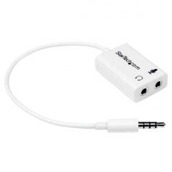 StarTech.com Adaptateur pour casque avec prises pour écouteur et microphone séparées - Mini-Jack 3,5mm 1x (M) 2x (F) 