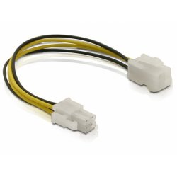 DeLOCK Power cable P4 male/female 0.15 m