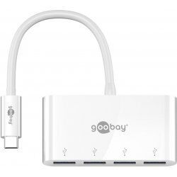 Goobay 66274 station d'accueil Avec fil USB 3.2 Gen 1 (3.1 Gen 1) Type-C Blanc