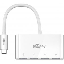 Hub USB Type C Goobay compatible - 4 ports USB 3.0 (Blanc)
