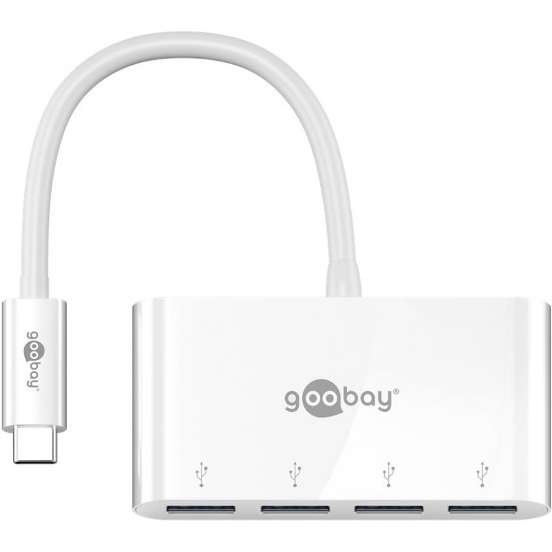 Goobay 66274 station d'accueil Avec fil USB 3.2 Gen 1 (3.1 Gen 1) Type-C Blanc
