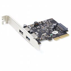 StarTech.com Carte PCIe 2 Ports USB - 10Gbps/port - Carte Contrôleur Hôte USB 3.2 Gen 2 Type-A PCI Express 3.0 x2 - Ca