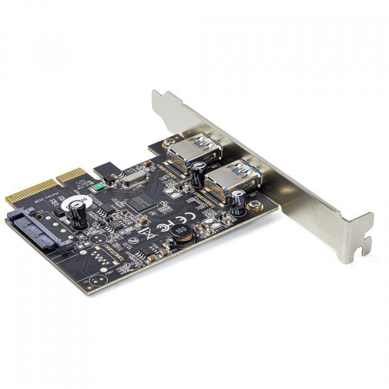 StarTech.com Carte PCIe 2 Ports USB - 10Gbps/port - Carte Contrôleur Hôte USB 3.2 Gen 2 Type-A PCI Express 3.0 x2 - Ca