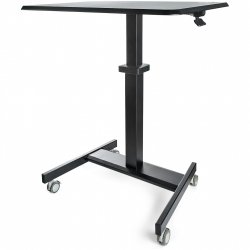 MOBILE STANDING DESK - PORTABLE SIT STAND ERGONOMIC ROLLING CART
