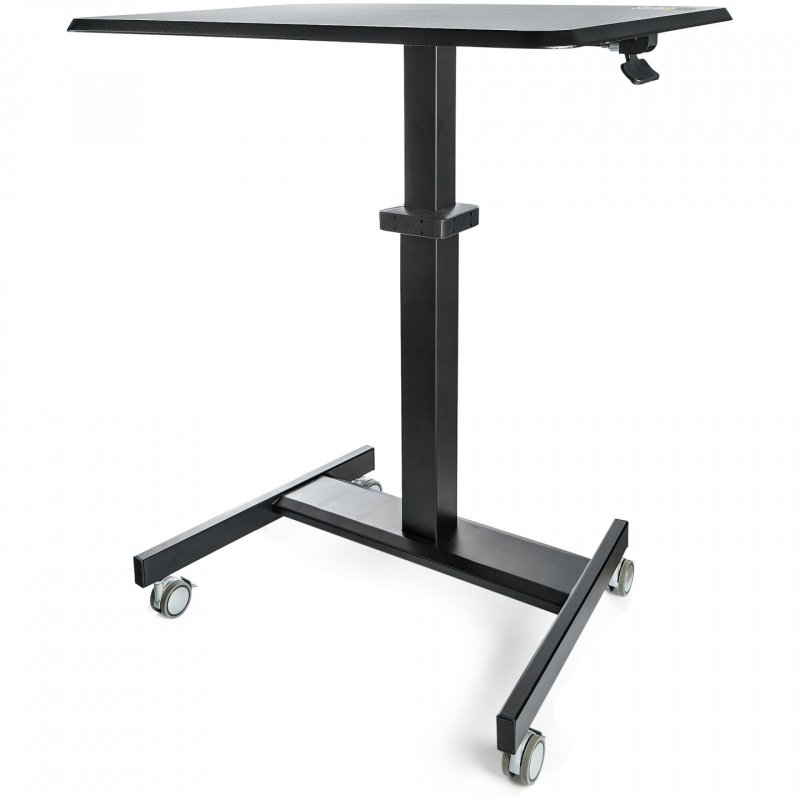MOBILE STANDING DESK - PORTABLE SIT STAND ERGONOMIC ROLLING CART