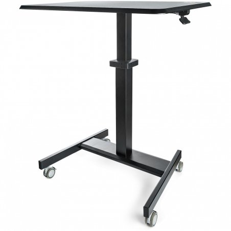 MOBILE STANDING DESK - PORTABLE SIT STAND ERGONOMIC ROLLING CART