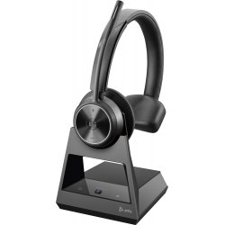 POLY Savi 7310 Office Casque Sans fil À la main Bureau/Centre d'appels Noir