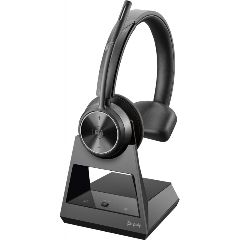 POLY Savi 7310 Office Casque Sans fil À la main Bureau/Centre d'appels Noir