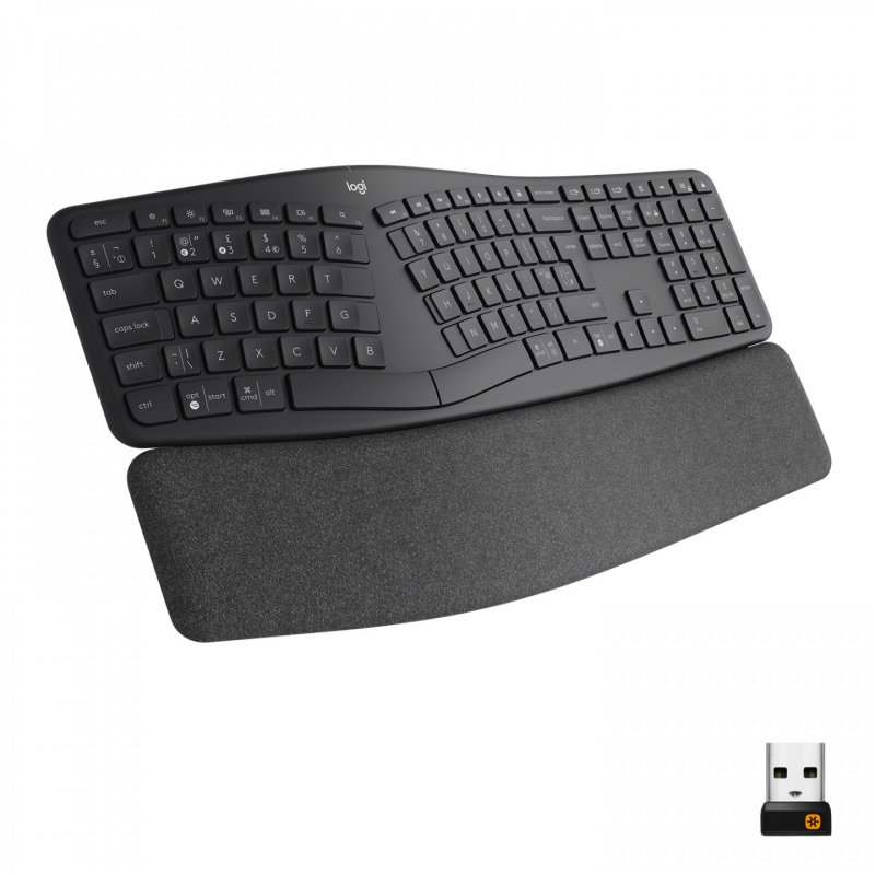 Logitech Ergo K860 clavier RF sans fil + Bluetooth US International Graphite