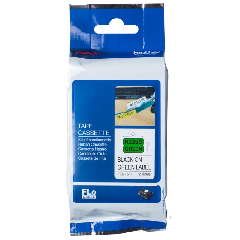 BROTHER ETIQU 21X45MM N/VERT PK72