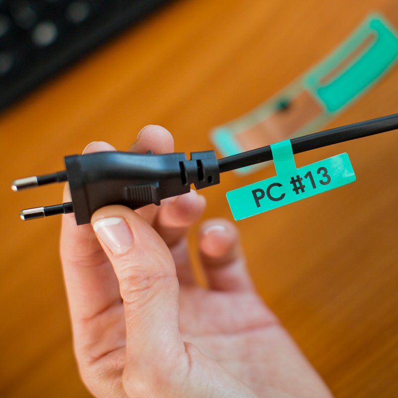 Brother FLe-7511 ruban d'étiquette Noir sur vert