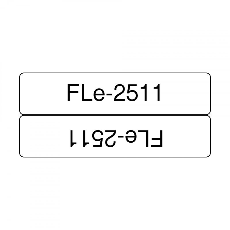Brother FLe-2511 label-making tape Black on white