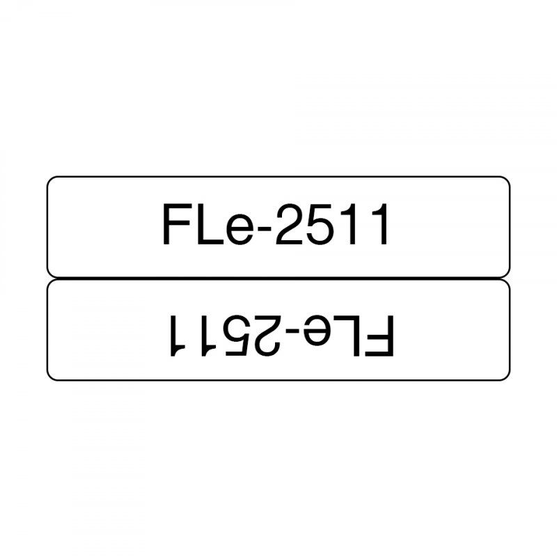Brother FLe-2511 ruban d'étiquette Noir sur blanc