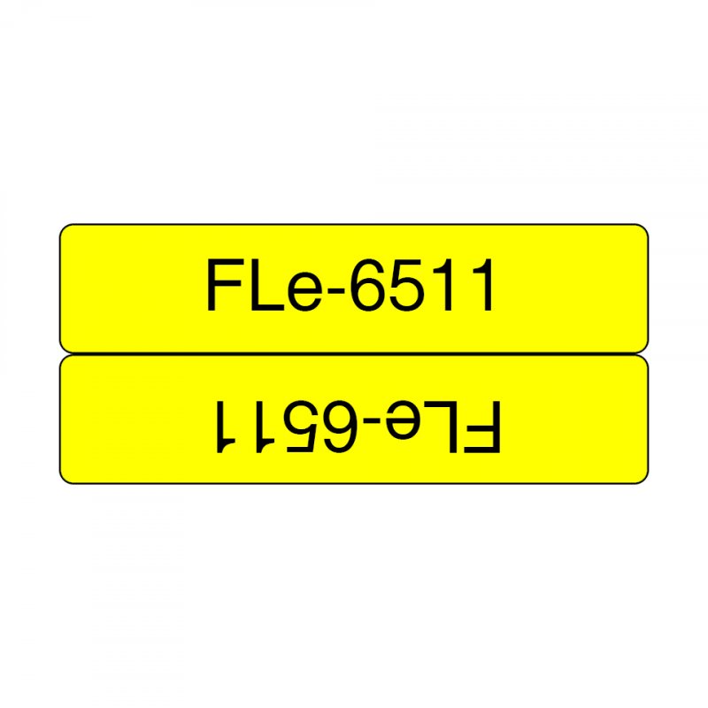 Brother FLE6511 label-making tape Black on yellow