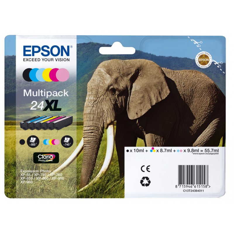 EPSON Encre 24XL 6CL MULTIPACK XL