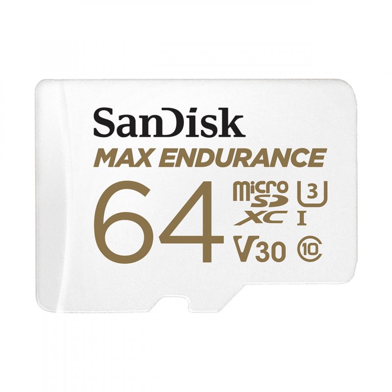 SanDisk Max Endurance microSDXC UHS-I U3 V30 64 Go + Adaptateur SD