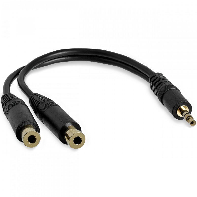 CABLE REPARTITEUR STEREO 15CM - M 3 5MM VERS F 2 X 3 5 MM