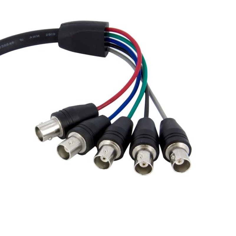 CâBLE D CRAN COAXIAL VGA HD15 VERS 5 BNC RGBHV 30 CM - M/F