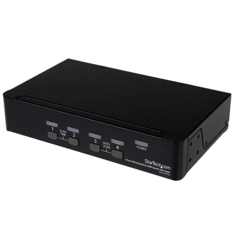 StarTech.com 4 Port DisplayPort USB KVM Switch mit Audio - DisplayPort Desktop KVM Umschalter mit USB Hub - 4xUSB Buchs