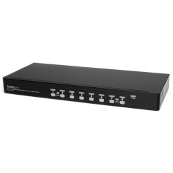 KIT COMMUTATEUR KVM USB 8 PORTS - MONTAGE RACK 1U