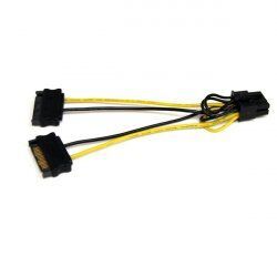 StarTech.com 15cm SATA Strom auf 8 pin PCI Express Grafikkarten Stromkabel - PCIe Y-Kabel Adapter - Stromkabel - 15 cm