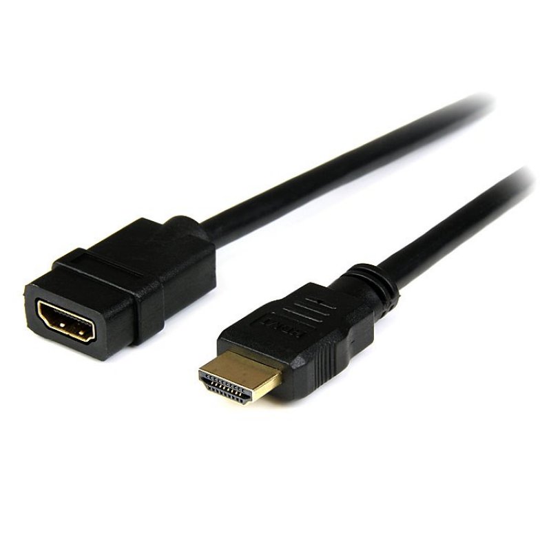 StarTech.com 2m (6ft) HDMI Extension Cable - HDMI Male to Female Cable - 4K HDMI Cable Extender - 4K 30Hz UHD HDMI Cable