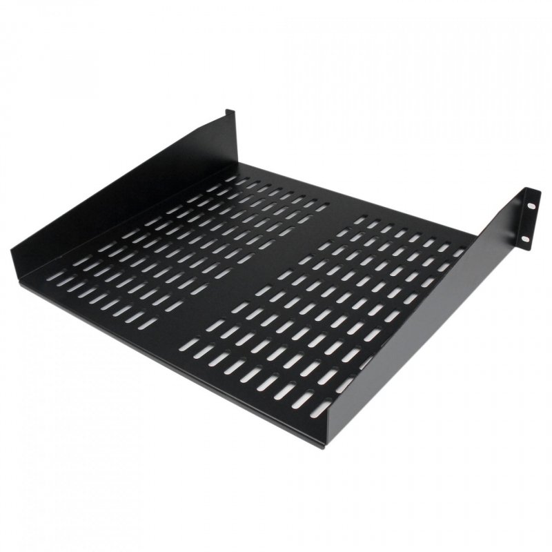 StarTech.com 2U Server Rack Shelf - Universal Vented Rack Mount Cantilever Tray for 19" Network Equipment Rack & Cabinet