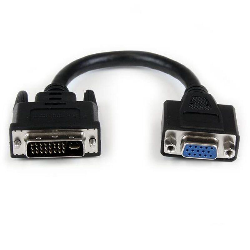 CABLE ADAPTATEUR DVI VERS VGA DE 20 CM - MALE / FEMELLE